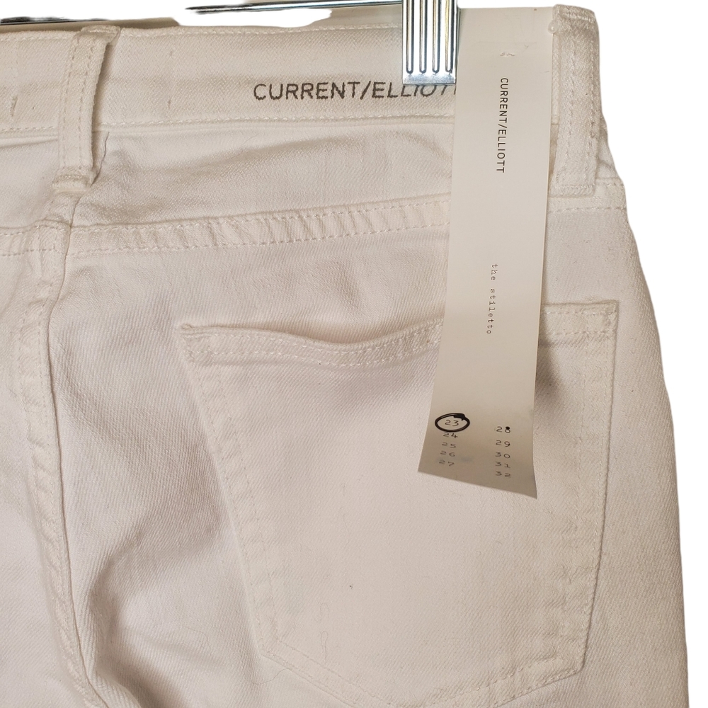 Current Elliott Stilleto Clean White Skinny Jeans - Picture 10 of 11